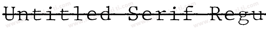 Untitled Serif Regul字体转换